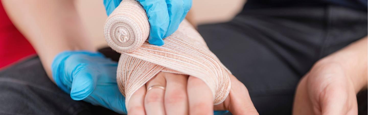 Bandage on hand